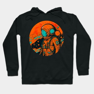 Abstract Geometric Astronaut Design - Vibrant Art Tee Hoodie